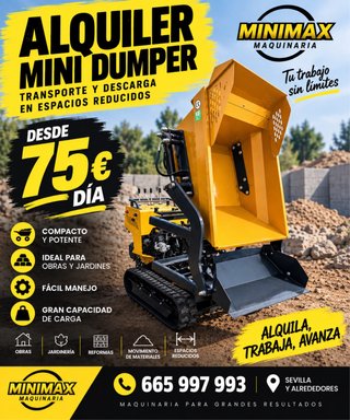 ALQUILER DE MINI DUMPER EN SEVILLA