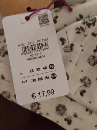 Reggiseno Nymos bianco con fiori