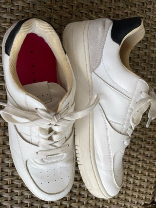 scarpe da donna Sisley, taglia 40, in pelle bianca