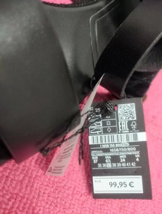 Sandalias cuña Massimo Dutti negras