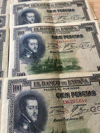 Lote 10 Billetes 100 Pesetas España 1925