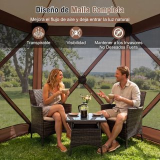 Carpa Plegable Gazebo para 6-8 Personas