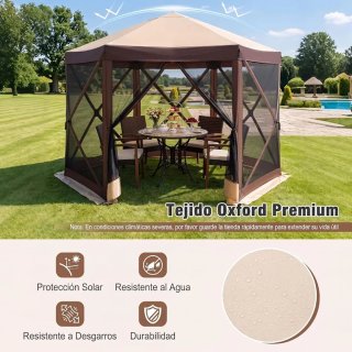 Carpa Plegable Gazebo para 6-8 Personas