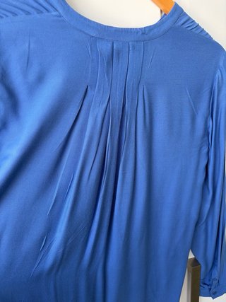 Blusa Massimo Dutti Pico Azul Talla 36