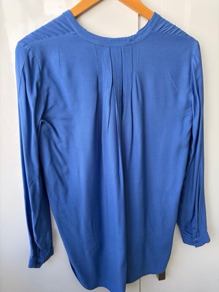 Blusa Massimo Dutti Pico Azul Talla 36
