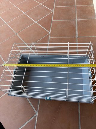 Jaula para cobaya gris y blanca