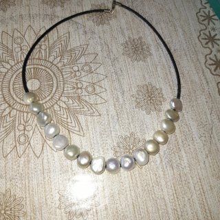 Collar Tous Cordón Perlas Plata y Blanco