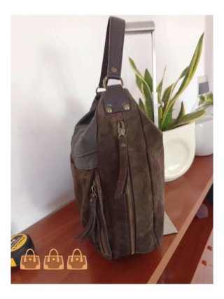 Borsa Casmani Camoscio Marrone