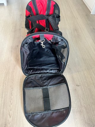 Transportín Perro/Gato Rojo y Negro