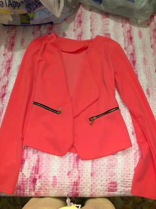 Giacca donna arancione con zip
