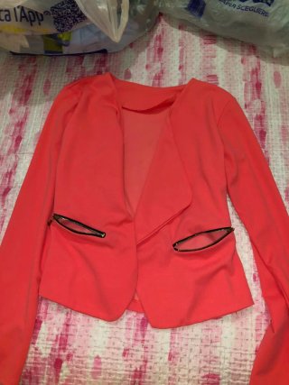 Giacca donna arancione con zip