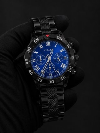 Reloj KULLER Negro y Azul