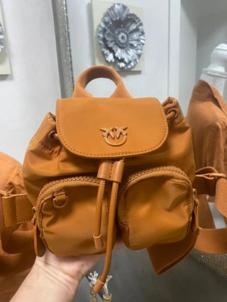 Zaino Pinko Love Bag Mini Arancione Misure 18x17x9