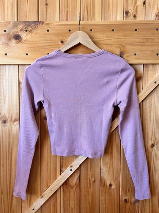 2 Camisetas manga larga lila Zara