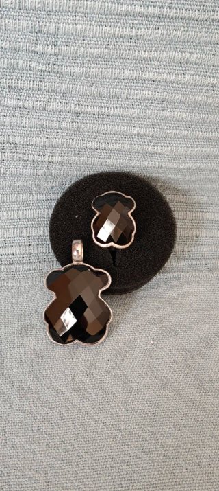 Colgante y Anillo Tous Oso Onix