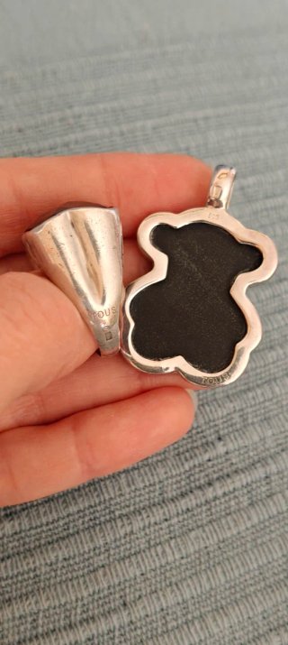 Colgante y Anillo Tous Oso Onix