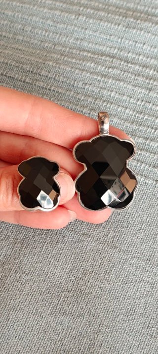 Colgante y Anillo Tous Oso Onix