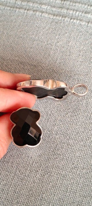 Colgante y Anillo Tous Oso Onix