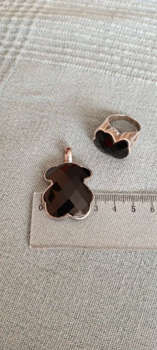 Colgante y Anillo Tous Oso Onix
