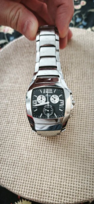 Orologio da polso Lotus uomo nero e argento