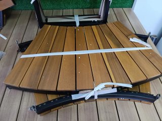 Costway Conjunto de bancos curvos para patio
