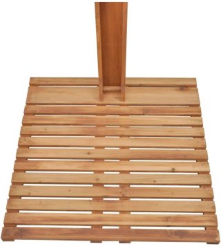 Ducha exterior madera y metal