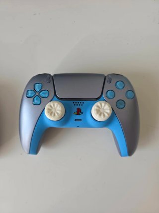Control Dualsense Gris Personalizado Azul