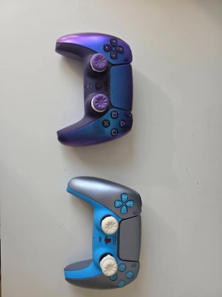 Control Dualsense Gris Personalizado Azul