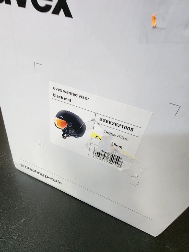 Casco da sci Uvex con visiera arancione