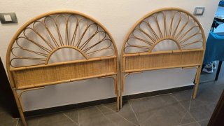 Cabeceros de cama de bambú (2 unidades)