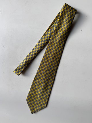 Cravatta Hermès Seta Vintage Geometrica