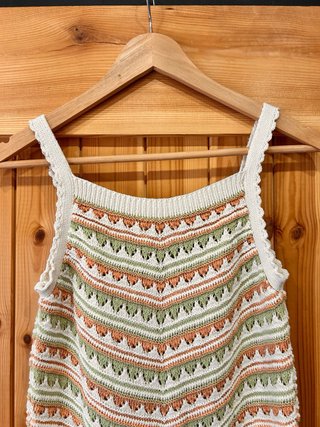 Vestido de verano tejido multicolor Zara