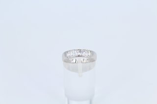 Anillo Oro Blanco 18k Mujer Circonitas .R:01-0004.