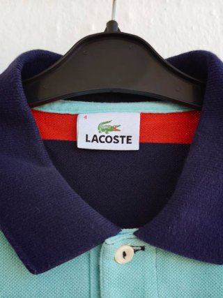 Polo Lacoste Rayas Multicolor Talla M