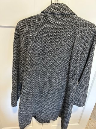 Chaquetón Caramelo paño negro y blanco talla 42