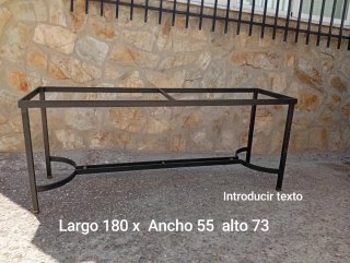 Pie de mesa forja negro 180x55x73