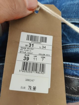 Pantaloni Salsa Donna Taglia 39 Europa. W31 L34. Mod