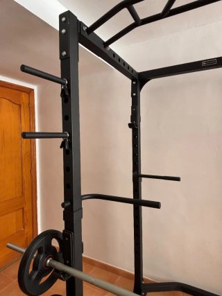 Jaula Gimnasio Corength Rack 900 + Banco + Pesas