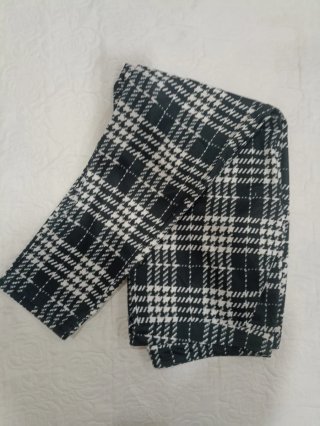 Pantaloni donna fantasia pied-de-poule.