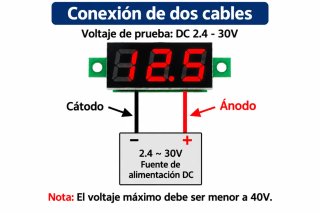 Mini Voltímetro Digital AZUL 0,28"