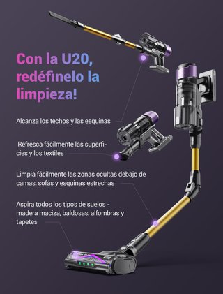Aspiradora Ultenic U20 55KPa sin cable