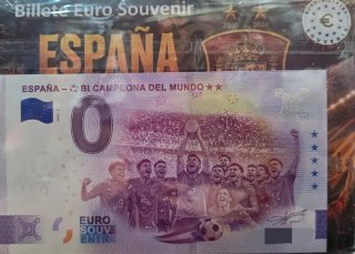 Cambio o vendo Billete 0 Euros España Bicampeona