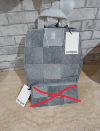 Mochila Desigual Patchwork Gris
