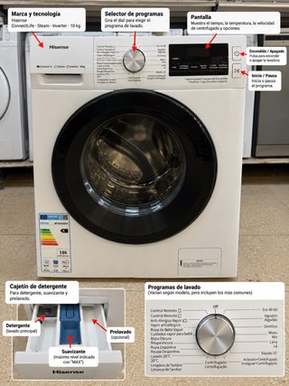 Lavadora Hisense 10kg con garantía