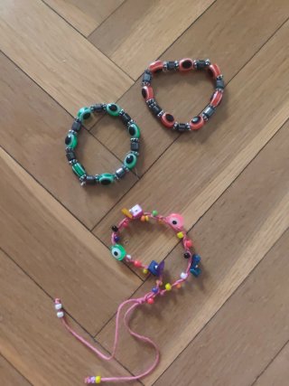 Confezione da 3 Bracciali con Occhio Turco