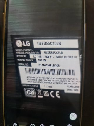 TV LG OLED55CX5LB 2025