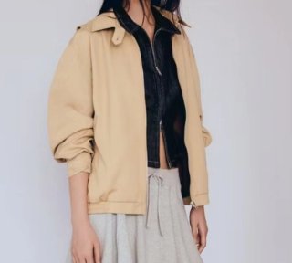 Chaqueta bomber Mango beige