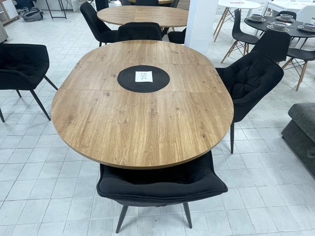 Mesa redonda extensible madera