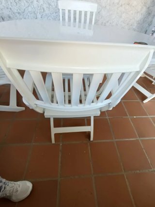 Conjunto Mesa y 4 Sillas Jardín