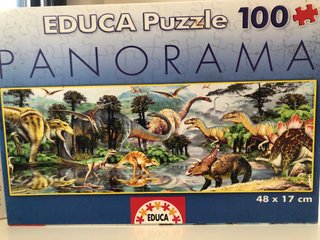 Puzzle Educa 100 Piezas Panorama Dinosaurios